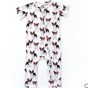 NWOT Little Bum Bums Pardon My Frenchie Romper 18-24 Months